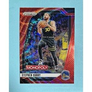 Steph Curry 2024-25 Prizm Monopoly Red Wave Golden State Warriors #83